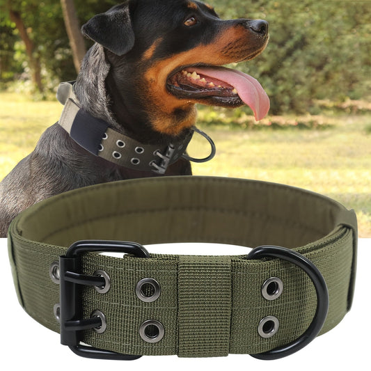 Collier pour chien en nylon réglable – Confort et contrôle pour grands chiens