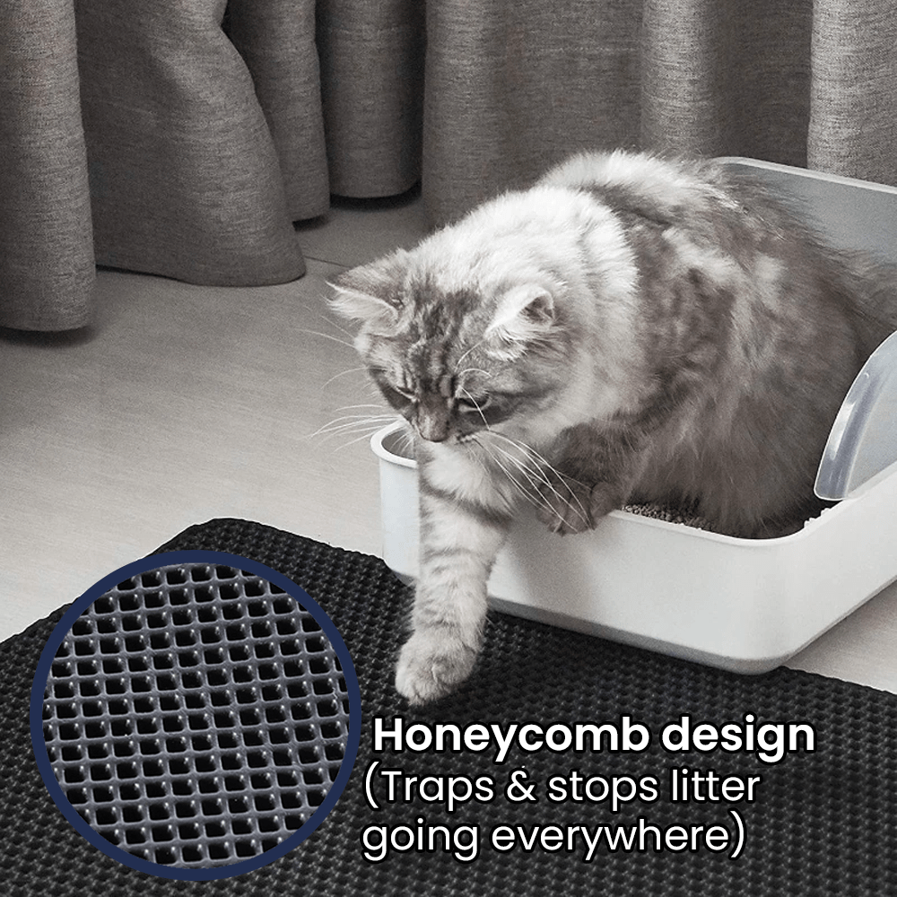 Tapis pour bac à litière PetPurity en nid d'abeille
