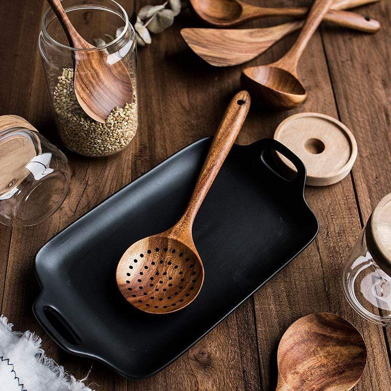 Ensemble de Cuisine en Bois Naturel – Cuisine Durable et Stylée