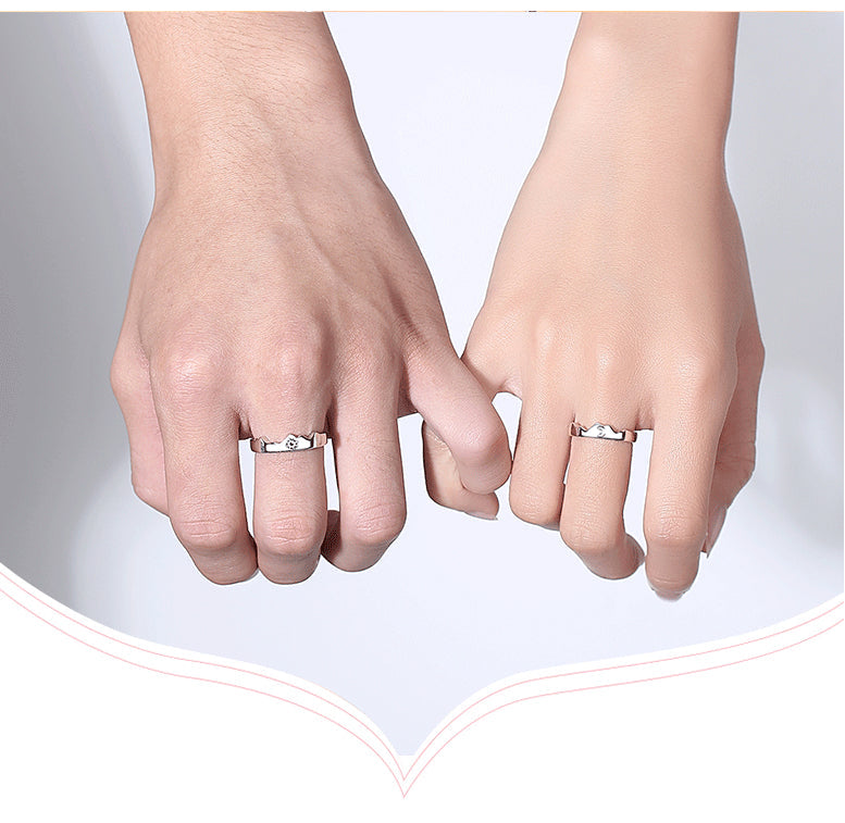 Anneaux Cœurs Liés – Symbole d'Amour Éternel