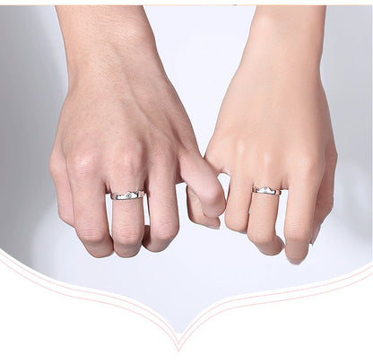 Anneaux Cœurs Liés – Symbole d'Amour Éternel