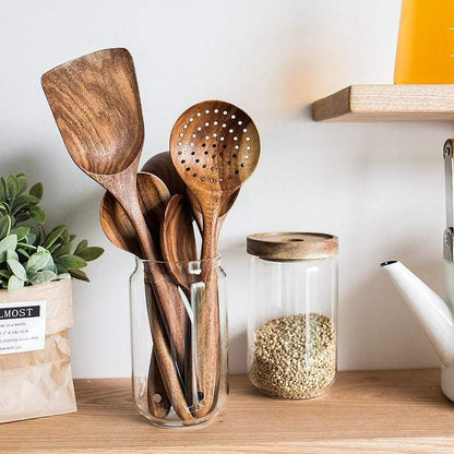 Ensemble de Cuisine en Bois Naturel – Cuisine Durable et Stylée