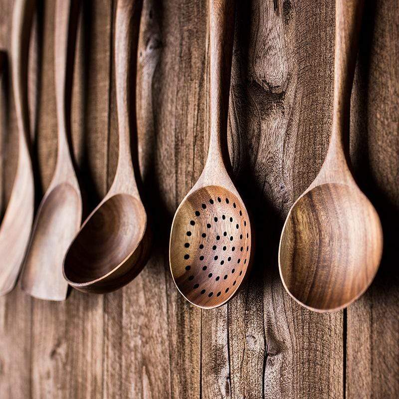 Ensemble de Cuisine en Bois Naturel – Cuisine Durable et Stylée