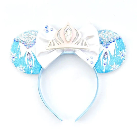 Accessoires cheveux Frozen – Bandeaux oreilles Mickey Mouse Elsa et Anna pour filles