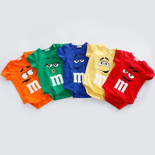 Body bébé coloré – Vêtements avec visages M&M pour bébés et tout-petits