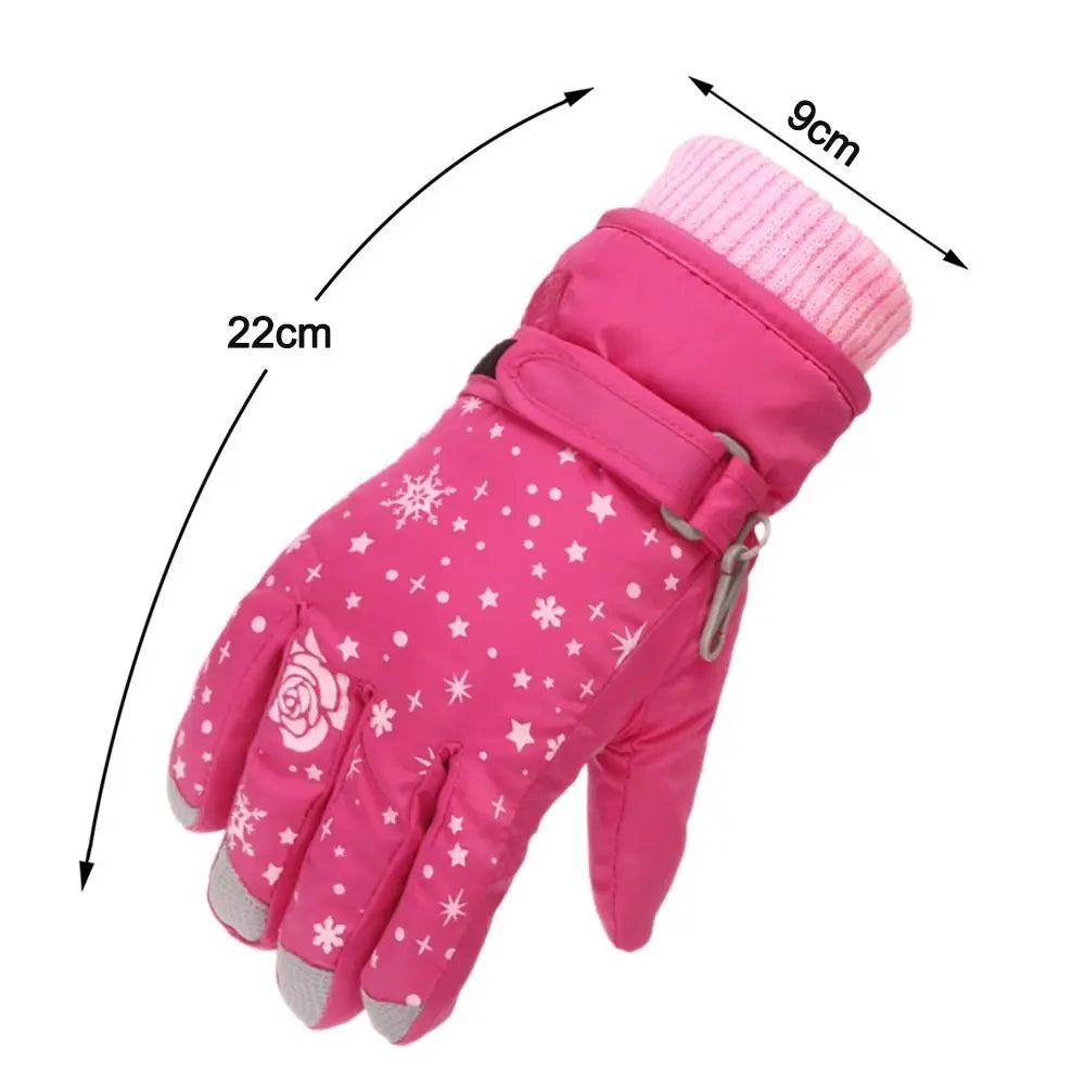 Gants d’hiver chauds et étanches pour filles – Idéaux pour la neige et le ski