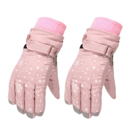 Gants d’hiver chauds et étanches pour filles – Idéaux pour la neige et le ski