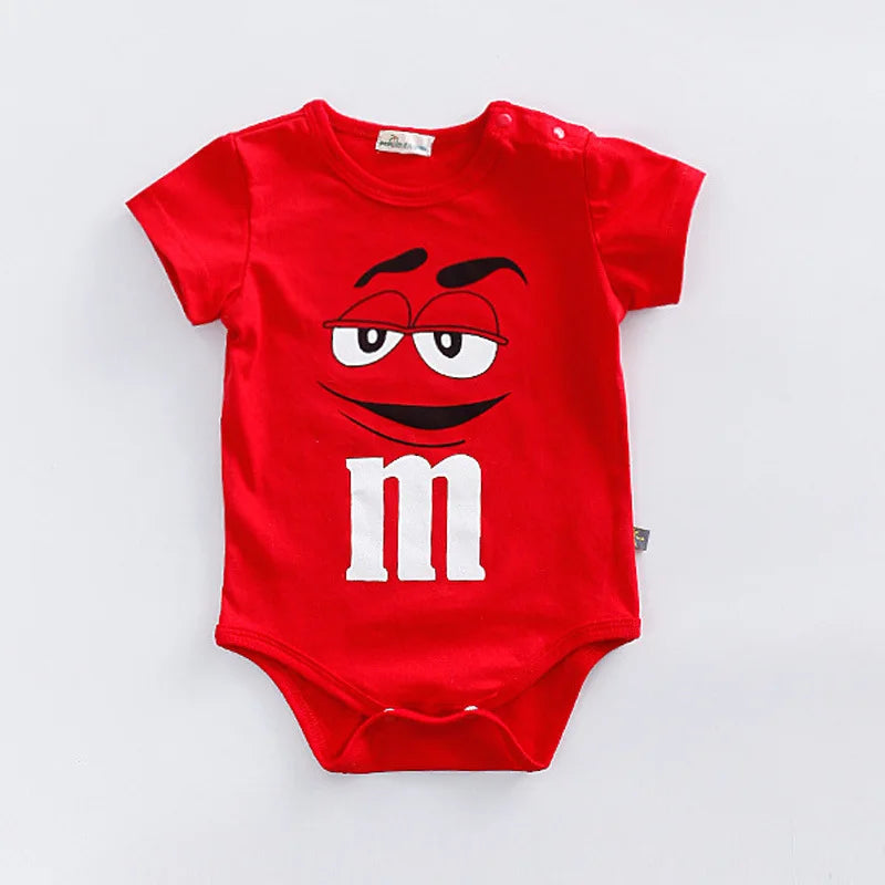 Body bébé coloré – Vêtements avec visages M&M pour bébés et tout-petits