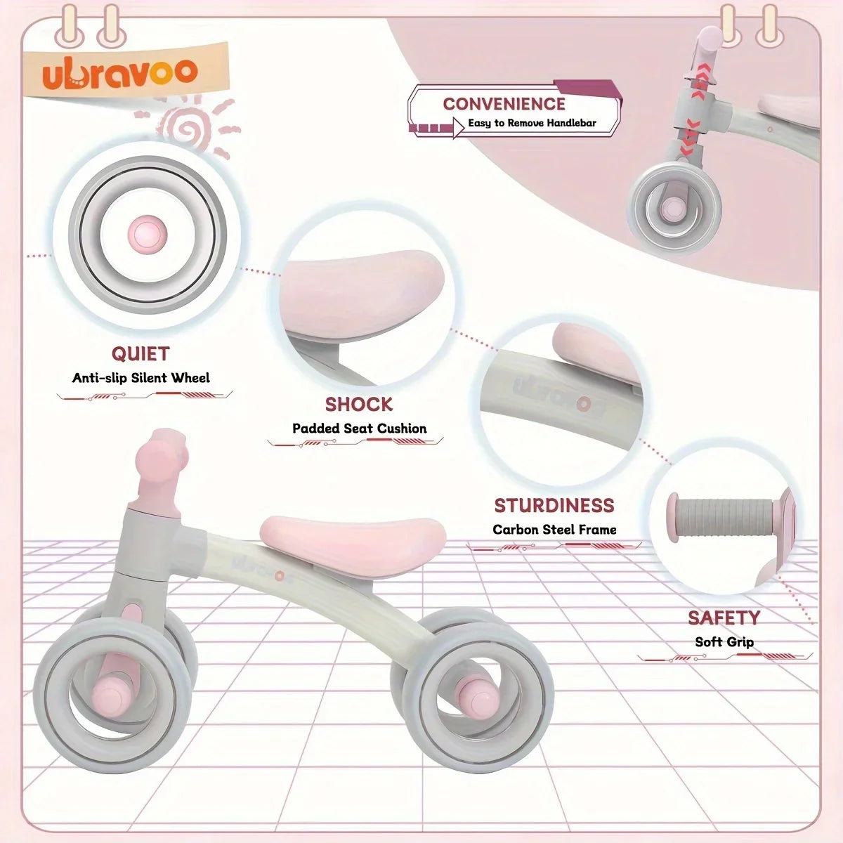 Adorable Vélo d'Équilibre pour Bébés - Pour le Plaisir et le Développement
