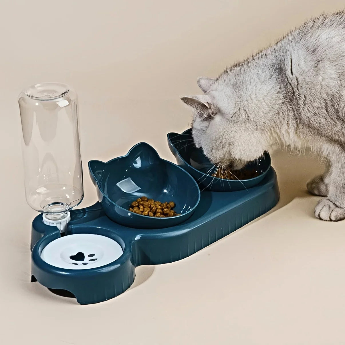 Gamelle pour chat avec design en forme d’oreilles – Expérience de repas confortable et ludique