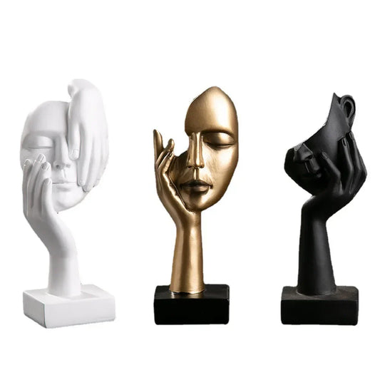 Sculptures de Visages Abstraits - Uniques et Modernes