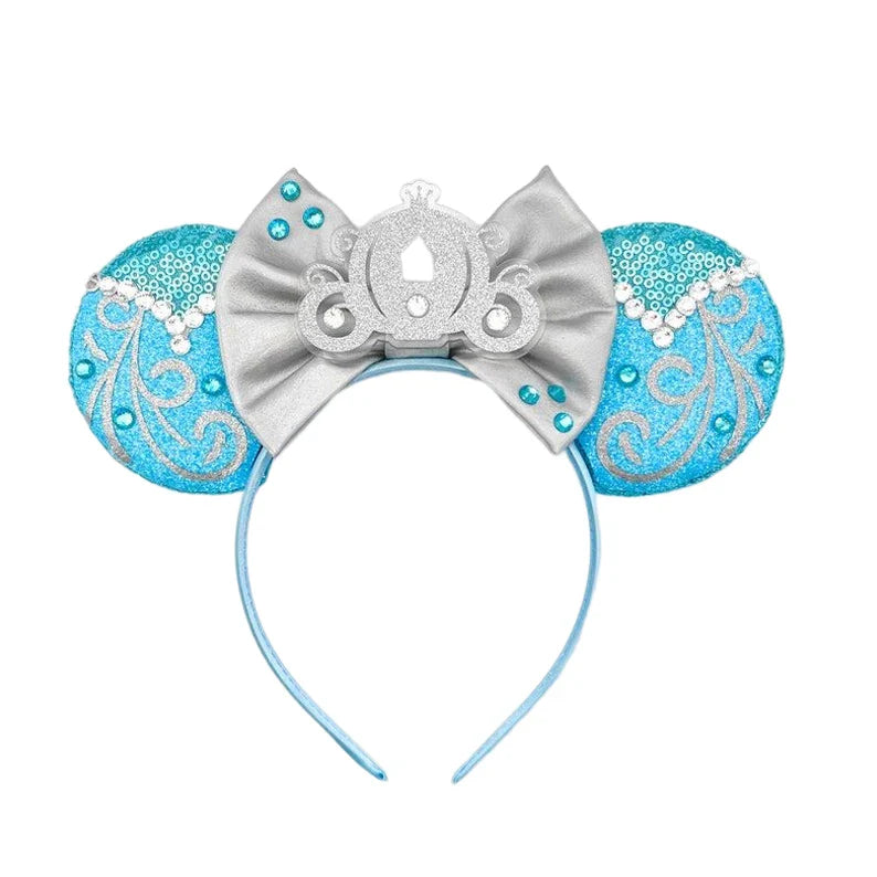 Accessoires cheveux Frozen – Bandeaux oreilles Mickey Mouse Elsa et Anna pour filles