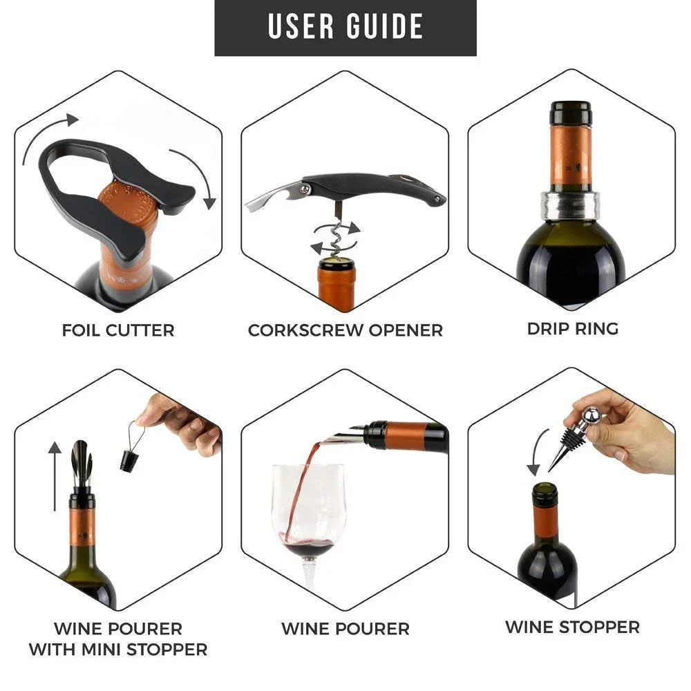 Set Merveille Bouteille de Vin - Pour un Plaisir Sans Souci du Vin