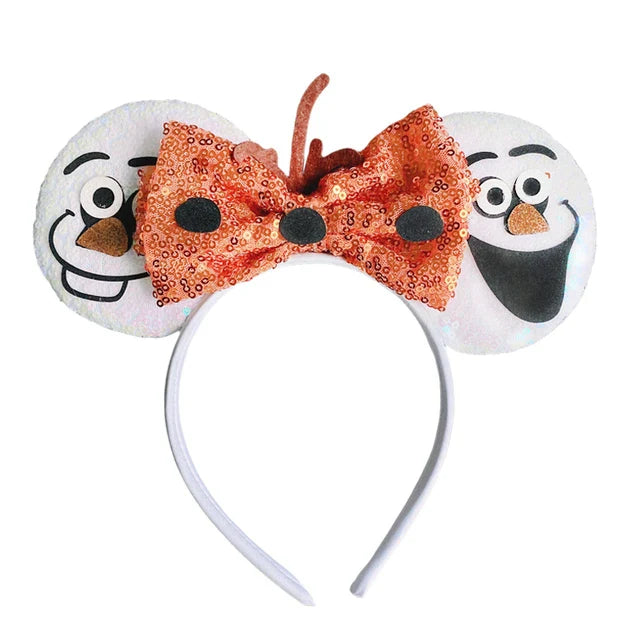 Accessoires cheveux Frozen – Bandeaux oreilles Mickey Mouse Elsa et Anna pour filles