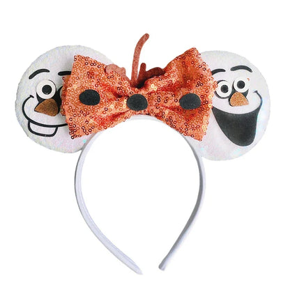 Accessoires cheveux Frozen – Bandeaux oreilles Mickey Mouse Elsa et Anna pour filles