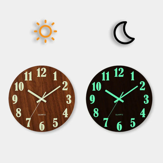 Horloge Murale Luminescente - Élégante et Pratique