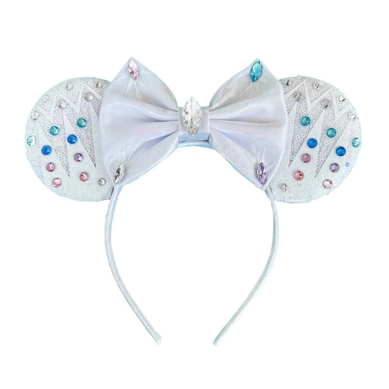 Accessoires cheveux Frozen – Bandeaux oreilles Mickey Mouse Elsa et Anna pour filles