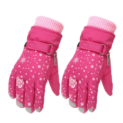 Gants d’hiver chauds et étanches pour filles – Idéaux pour la neige et le ski