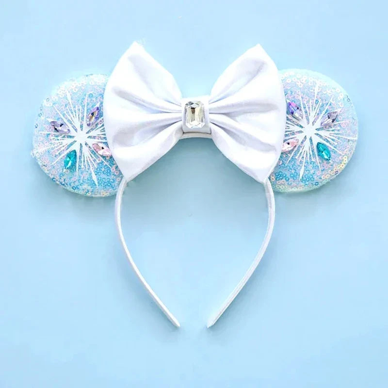 Accessoires cheveux Frozen – Bandeaux oreilles Mickey Mouse Elsa et Anna pour filles