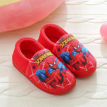 Chaussons Spider-Man pour enfants – Chaussons doux en coton pour intérieur en automne et hiver