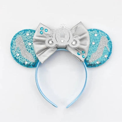 Accessoires cheveux Frozen – Bandeaux oreilles Mickey Mouse Elsa et Anna pour filles