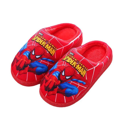 Chaussons Spider-Man pour enfants – Chaussons doux en coton pour intérieur en automne et hiver