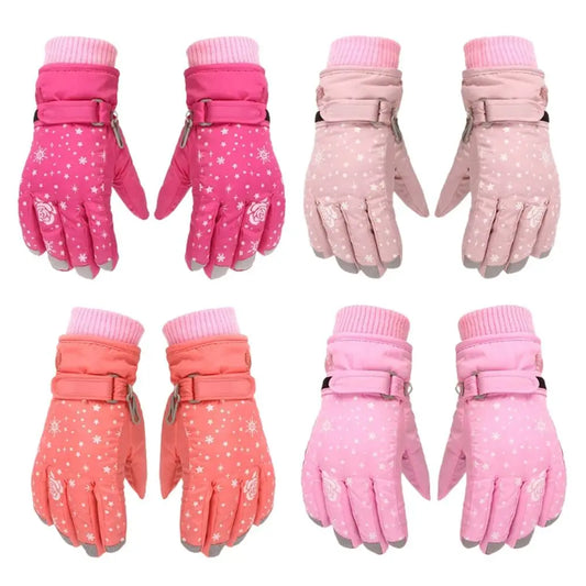 Gants d’hiver chauds et étanches pour filles – Idéaux pour la neige et le ski