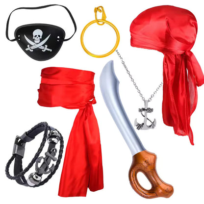 Set Complet d’Accessoires de Pirate – Avec Perroquet, Cache-œil et Épée pour Costumes