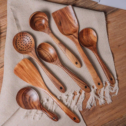 Ensemble de Cuisine en Bois Naturel – Cuisine Durable et Stylée