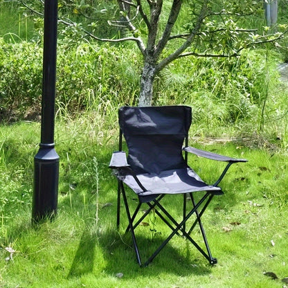 Chaise de camping pliante avec poche latérale - Cadre en acier durable pour activités en plein air