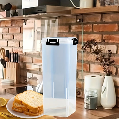 Boîte à pain transparente avec couvercle hermétique - Conservation de la fraîcheur et guide de découpe