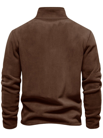 Pull-Over Demi-Zip Doublé en Polaire - Confortable et Chaud pour les Jours Froids