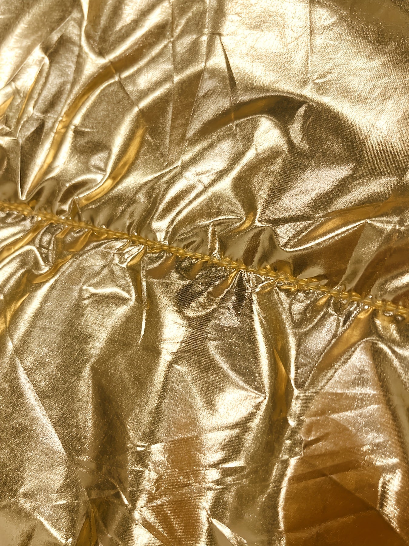 Veste courte brillante à fermeture éclair - Manteau d’hiver chaud et stylé pour femme