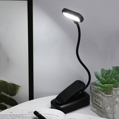 Lampe à pince flexible – Lampe de lecture portable avec col réglable pour la maison ou les voyages