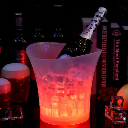 Seau à glaçons lumineux LED 5L – Parfait pour le champagne et la bière