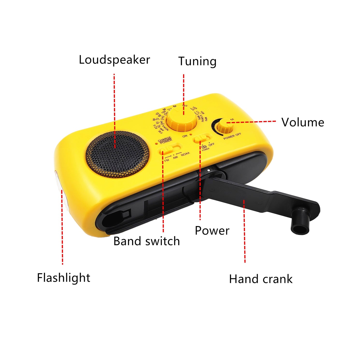 Radio de secours SurvivorTune – Radio portable AM/FM avec chargeur et lampe torche