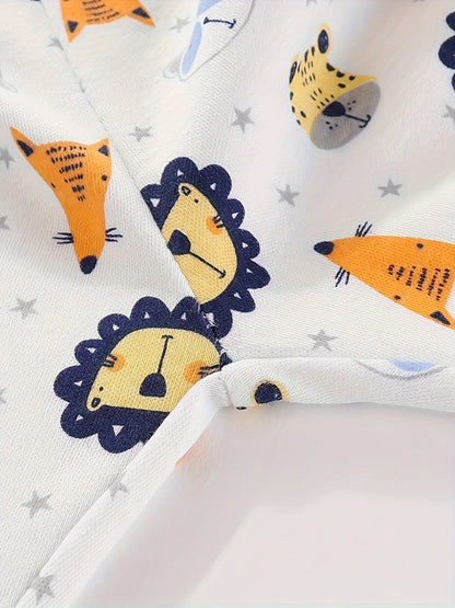 Ensemble de 3 Pantalons Bébé avec Motifs Animaux Adorables