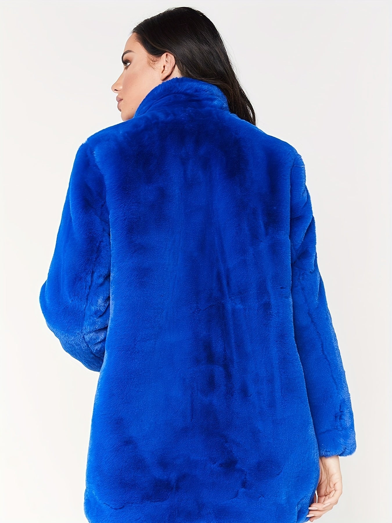 Manteau d'hiver mi-long élégant pour femme en fausse fourrure - Stylé et chaud pour les mois froids
