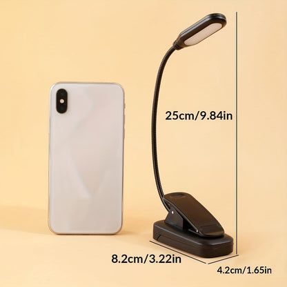 Lampe à pince flexible – Lampe de lecture portable avec col réglable pour la maison ou les voyages