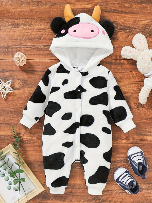 Body Bébé Vache Adorable – Comprend un Chapeau pour l’Automne et l’Hiver