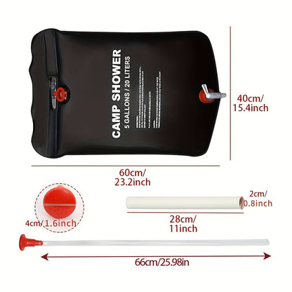 Douche de camping portable – 20L avec tuyau amovible et pommeau réglable