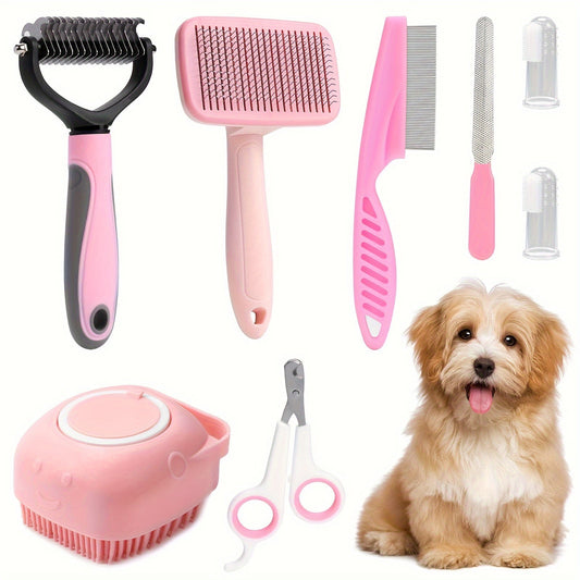 Set de toilettage pour chien 8 pièces – Pour un pelage sain et éclatant de votre animal