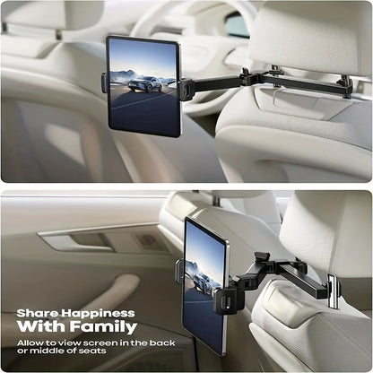 Support Tablette pour Appuie-tête de Voiture – Fixation Réglable pour Tablettes et Smartphones