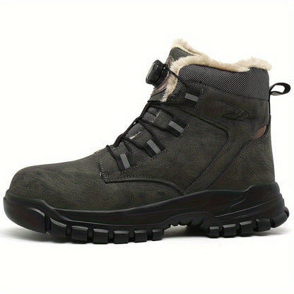 Bottes de sécurité pour hommes avec embouts en acier et doublure en polaire – Résistantes à l’usure et perforation