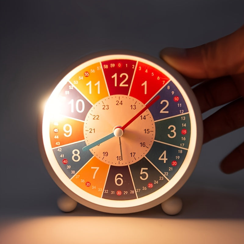 Réveil éducatif silencieux – Horloge colorée pour étudiants et enfants