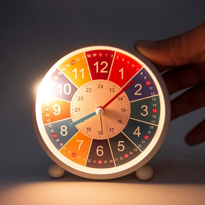 Réveil éducatif silencieux – Horloge colorée pour étudiants et enfants
