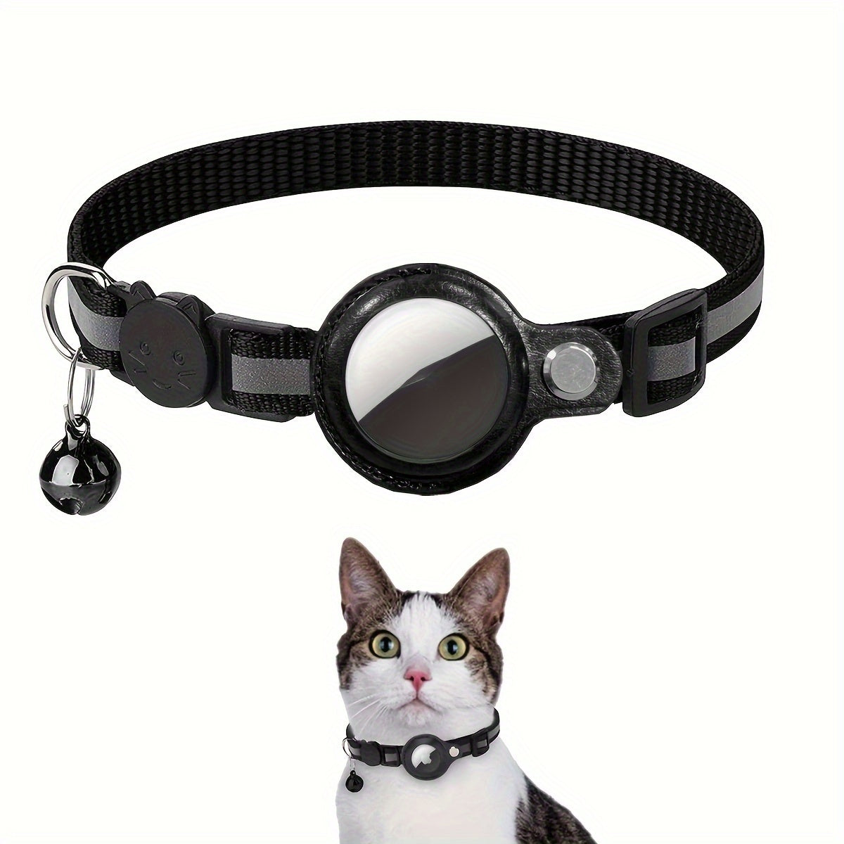 Collier pour chat réfléchissant – Boucle de sécurité et clochette pour une visibilité accrue