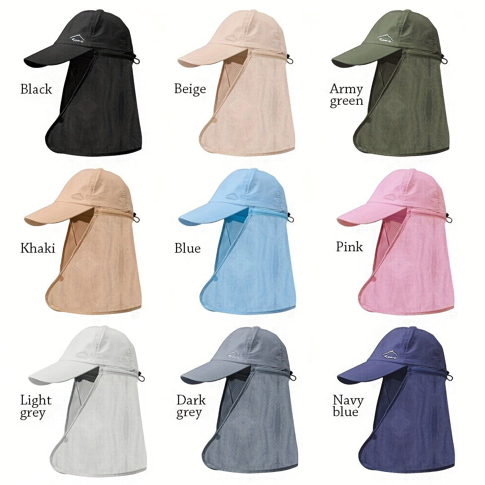Casquette trucker anti-UV avec rabat de nuque – Respirante et confortable pour les activités estivales