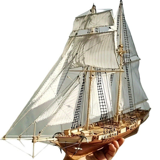 Modèle classique de voilier en bois – Puzzle 3D détaillé pour passionnés de bateaux