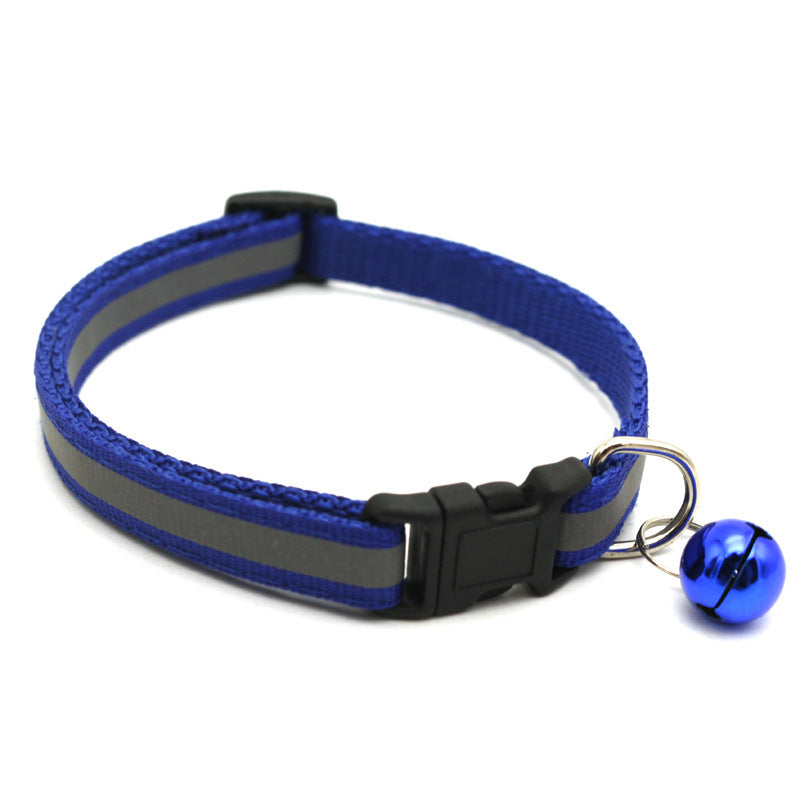 Collier réfléchissant pour chat avec porte-AirTag et clochette – Collier réglable pour visibilité nocturne